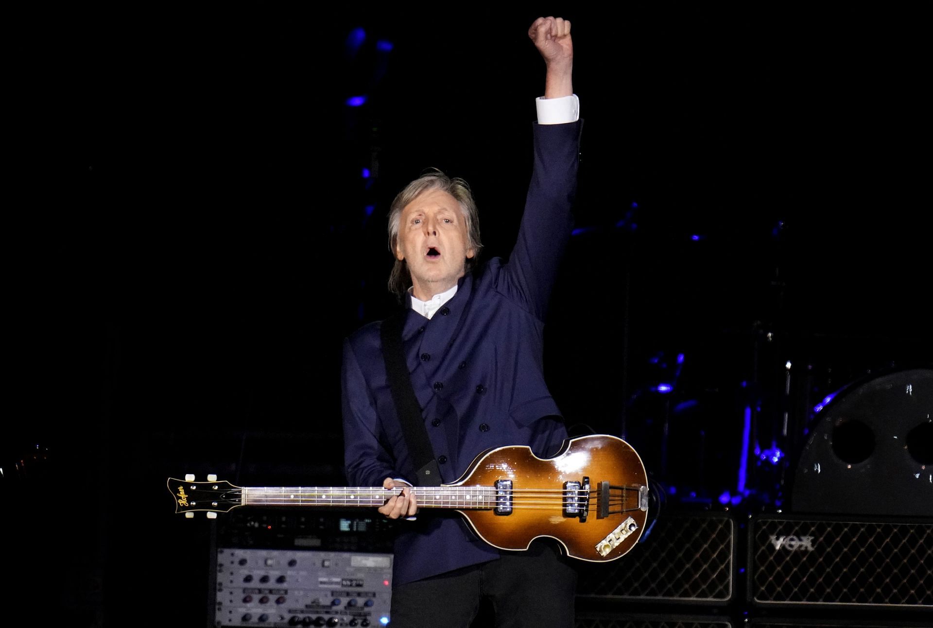 Paul McCartney performs during his Got Back tour at SoFi Stadium in Inglewood on Friday, May 13, 2022. ((Image via Getty)